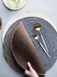 Custom Size Color Cotton Yarn Woven Placemat Coaster