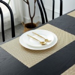 Pressed Vinyl Metallic Placemats/Wedding Accent Centerpiece Placemat Rectangular