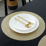 Pressed Vinyl Metallic Placemats/Wedding Accent Centerpiece Placemat