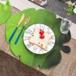 EVA  Leaf  Placemat Heat Insulation Oil-proof Waterproof EVA Artificial Plant Table Placemat