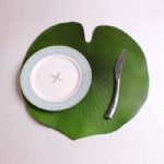 EVA Lotus Leaf Coaster Placemat Heat Insulation Oil-proof Waterproof EVA Artificial Plant Table Placemat